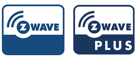 Z-Wave und Z-Wave Plus Logos im Vergleich