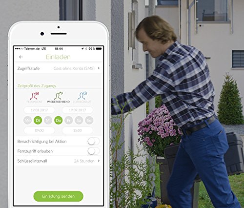 Danalock Smartlock V3 - Elektronisches Bluetooth und Z-Wave Türschloss - Automatischer Türöffner - für iPhone und Android - Smart Home