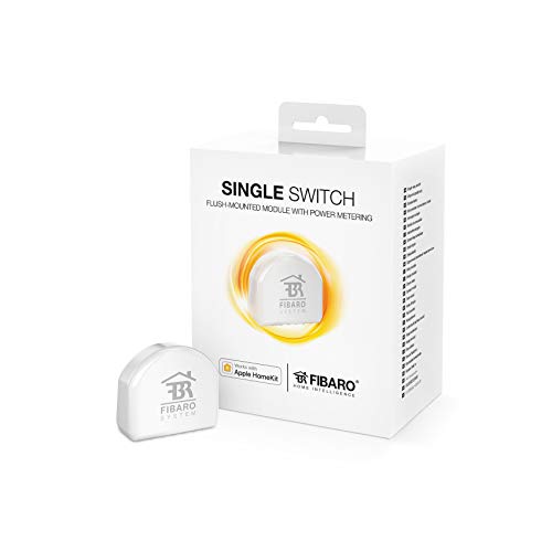 Fibaro HomeKit Single Switch - Unterputz Wandmodul - Funktioniert mit Apple HomeKit