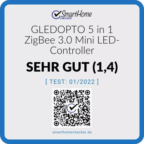 Gledopto ZigBee LED-Controller im Test - Testlabel SmartHomeChecker