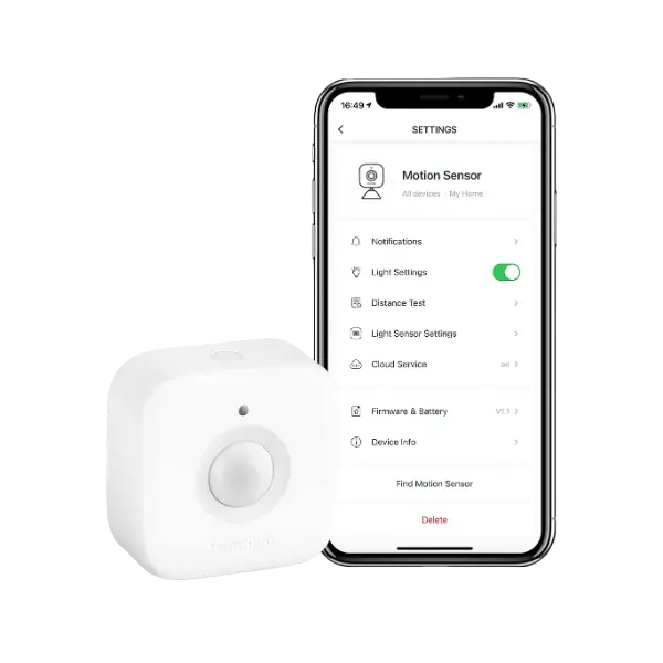 SwitchBot Smart Motion Sensor – der smarte Bewegungsmelder ist mit Alexa, Google Assistant & Siri Shortcuts kompatibel - Funkt mit Bluetooth
