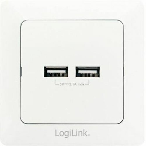 LogiLink USB-Unterputzdose, 2-fach
