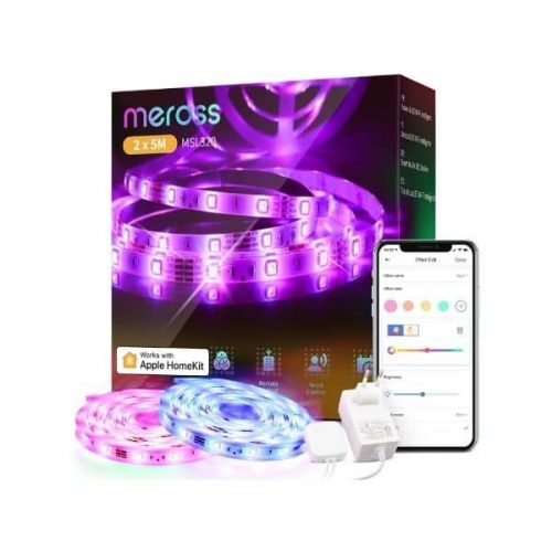 Meross WLAN LED Streifen - Funktioniert mit Apple HomeKit, Google Assistant, Amazon Alexa und IFTTT - WLAN 2,4 GHz